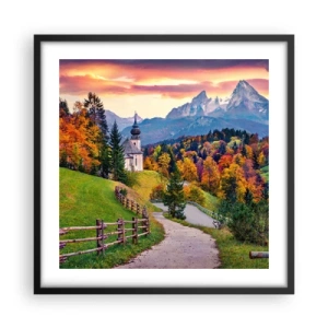 Plagát v čiernom ráme - Úplne ideálna krajina - 50x50 cm