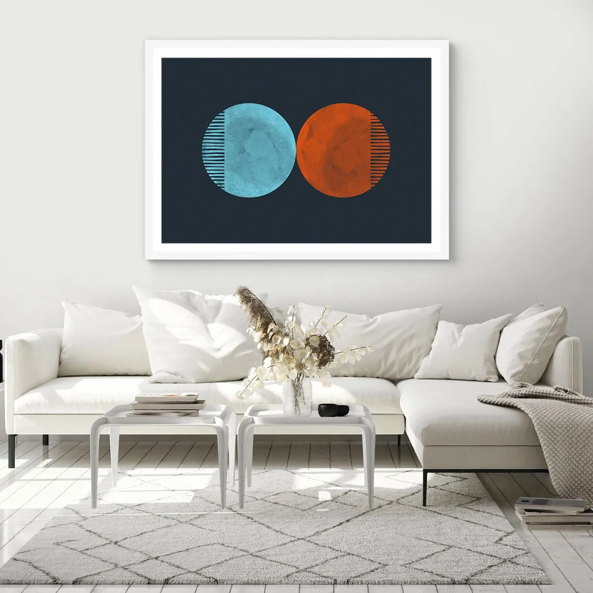 Plagát v bielom ráme - Iba geometria? - 70x50 cm