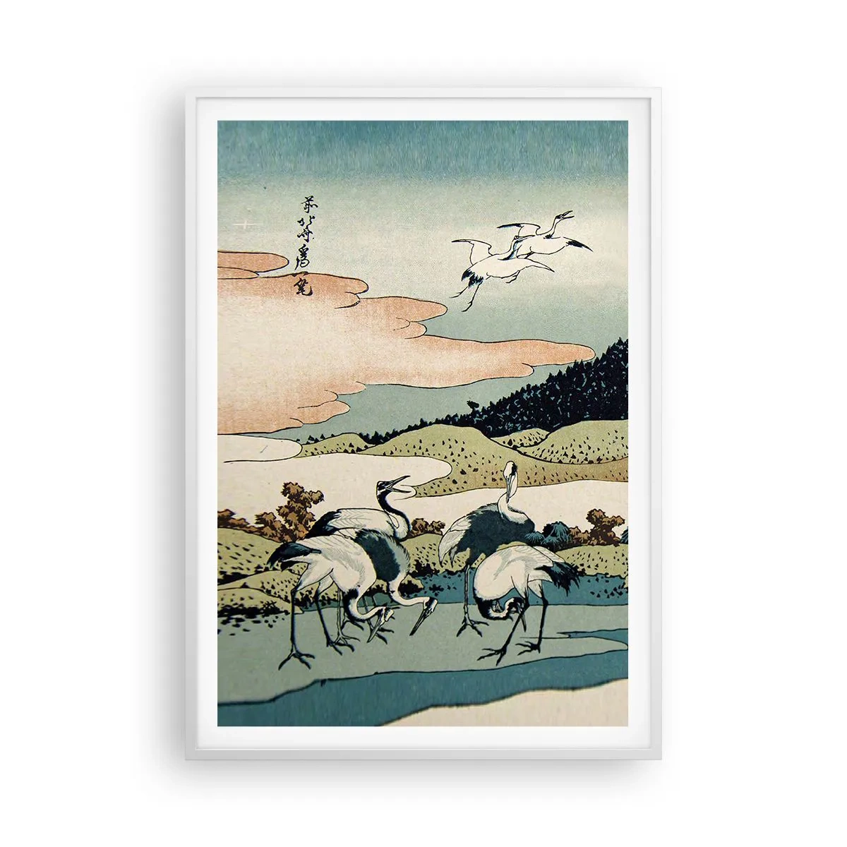 Plagát v bielom ráme - V japonskom duchu - 70x100 cm