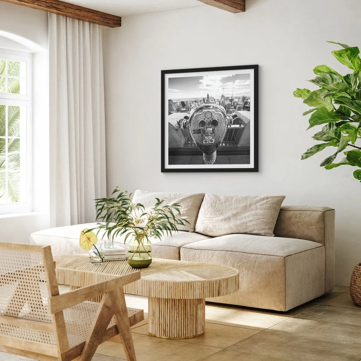 Plagát v čiernom ráme - Mesto nad mestami - 60x60 cm