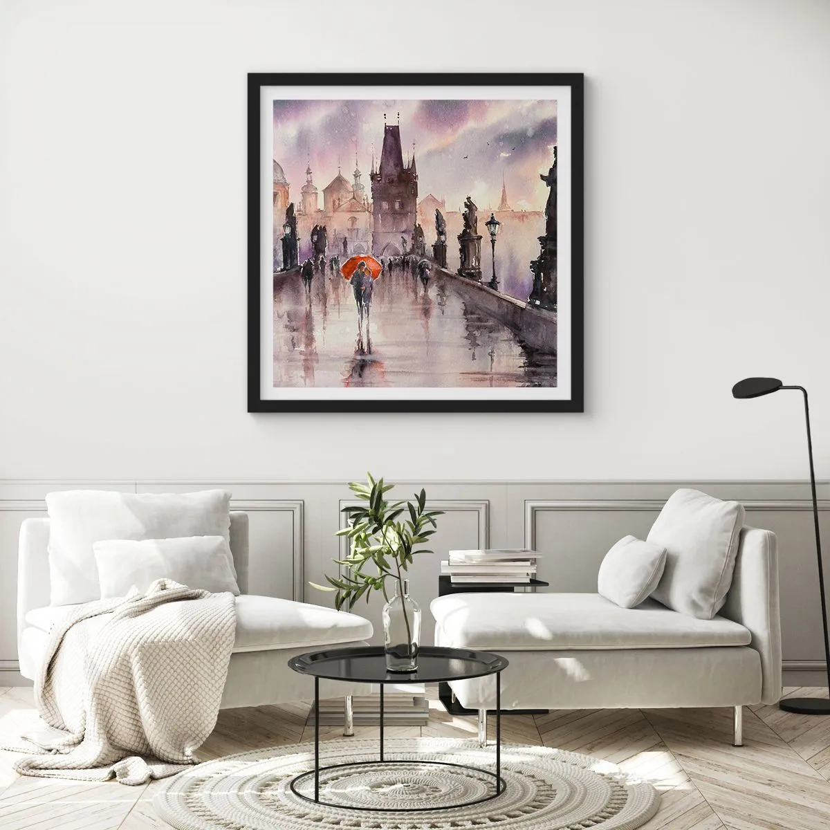 Plagát v čiernom ráme - Ľudia sa nemenia - 60x60 cm