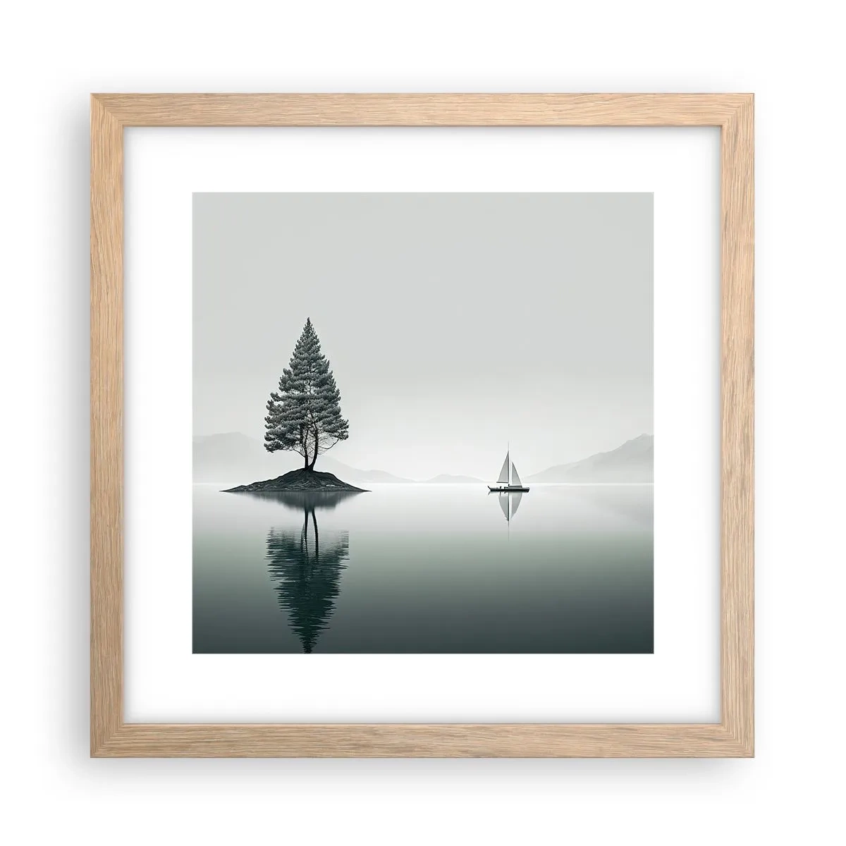 Plagát v ráme zo svetlého duba - Snívanie - 30x30 cm