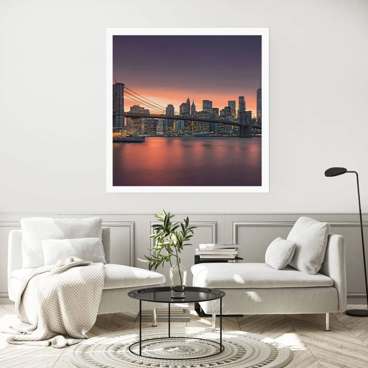 Plagát - Ponorené do ľaliového ticha - 60x60 cm