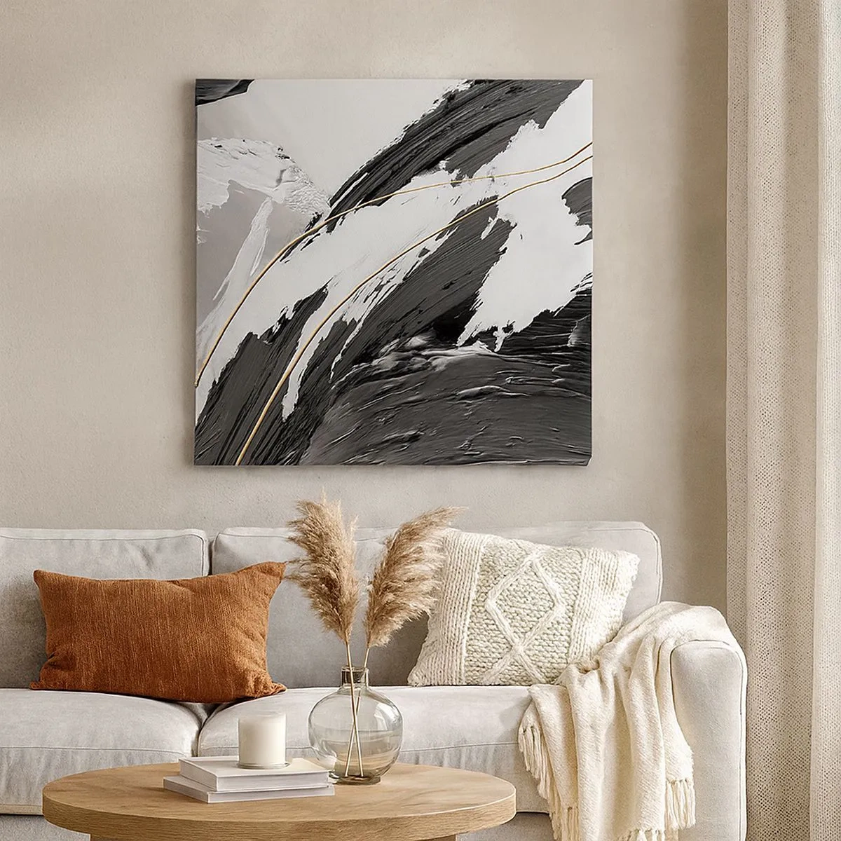 Obraz na plátne - Veľkorysá abstrakcia - 30x30 cm