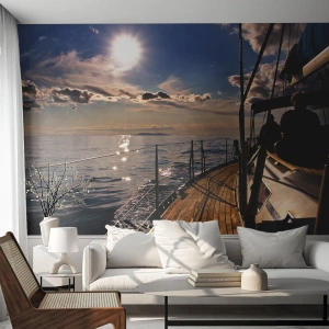 Fototapeta Premium Sand - Plavba smerom k slnku - Námorná, Jachta, More - 100x70 cm