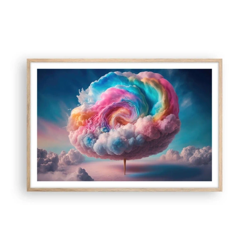 Plagát v ráme zo svetlého duba - Sen o zábavnom parku - 91x61 cm