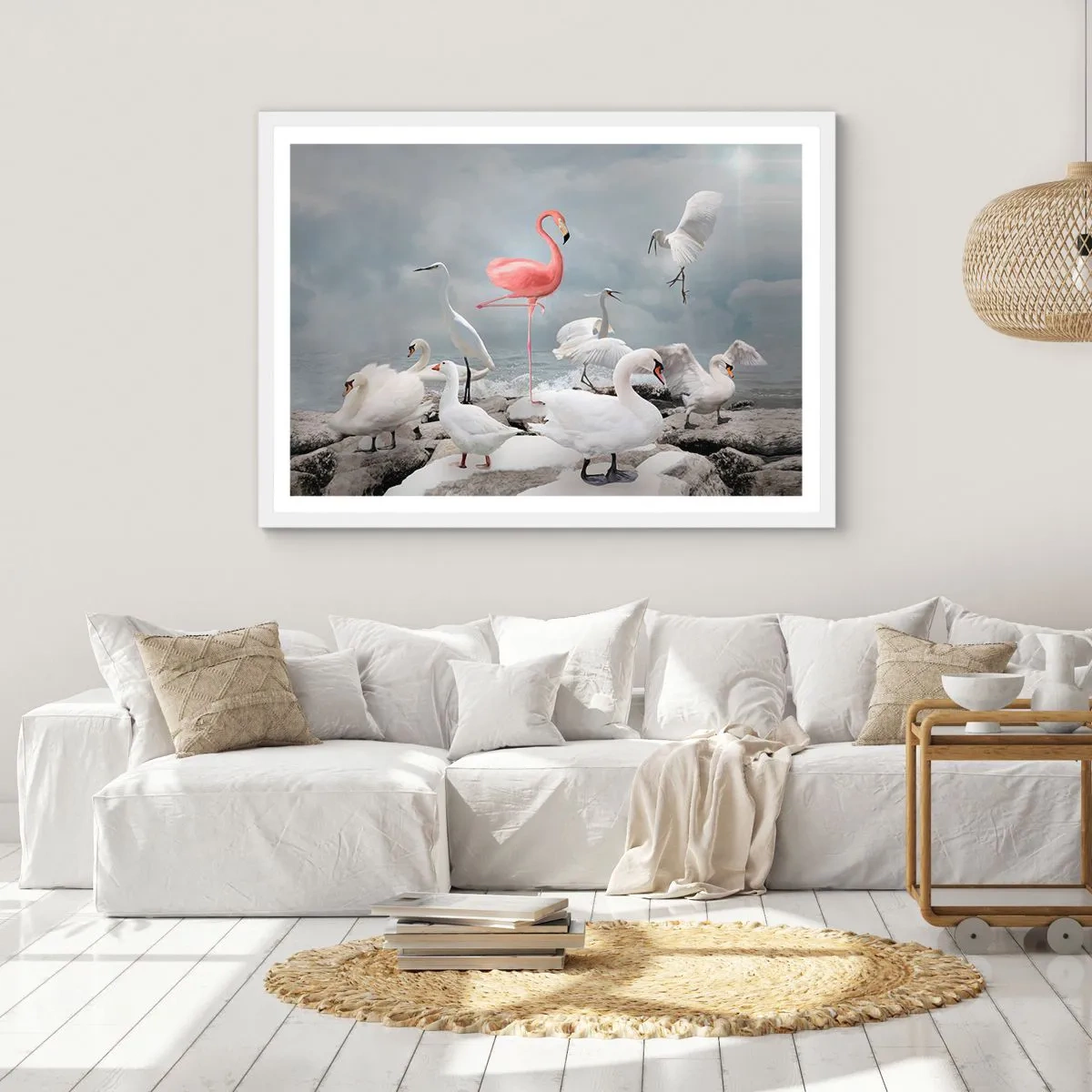 Plagát v bielom ráme - Kde som sa tu vzal? - 70x50 cm