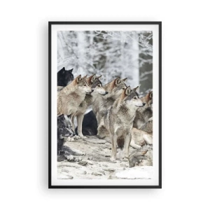 Plagát v čiernom ráme - Rodina a priatelia - 61x91 cm