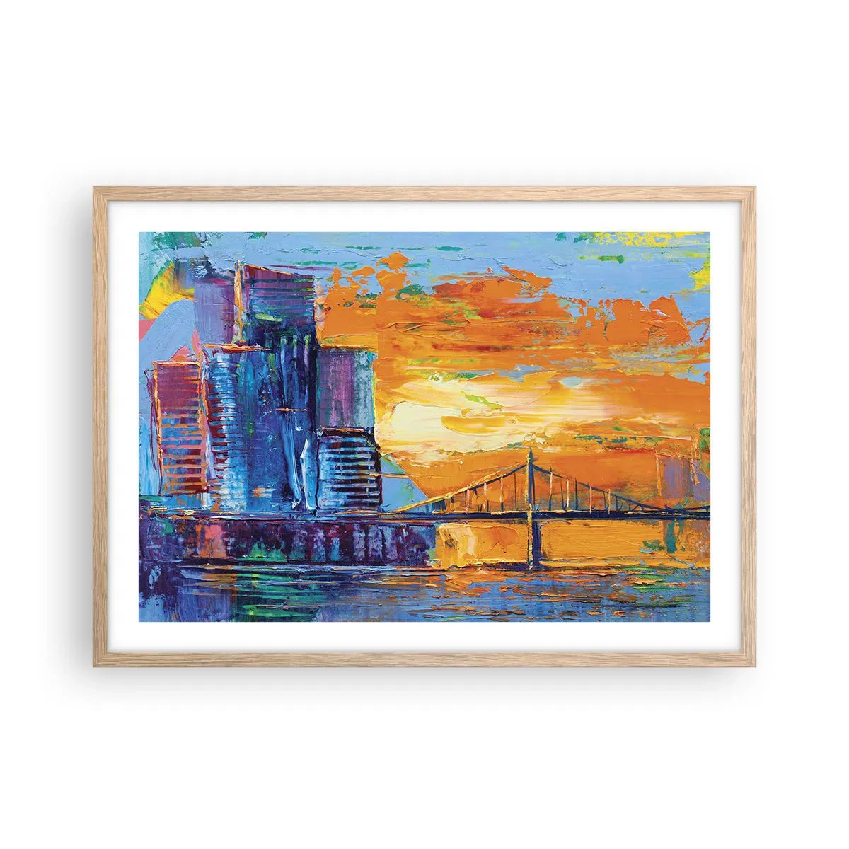 Plagát v ráme zo svetlého duba - Kultúra a príroda - 70x50 cm