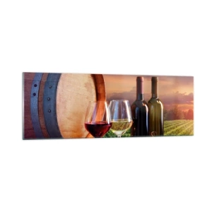 Obraz na skle - Tu má život chuť - 90x30 cm