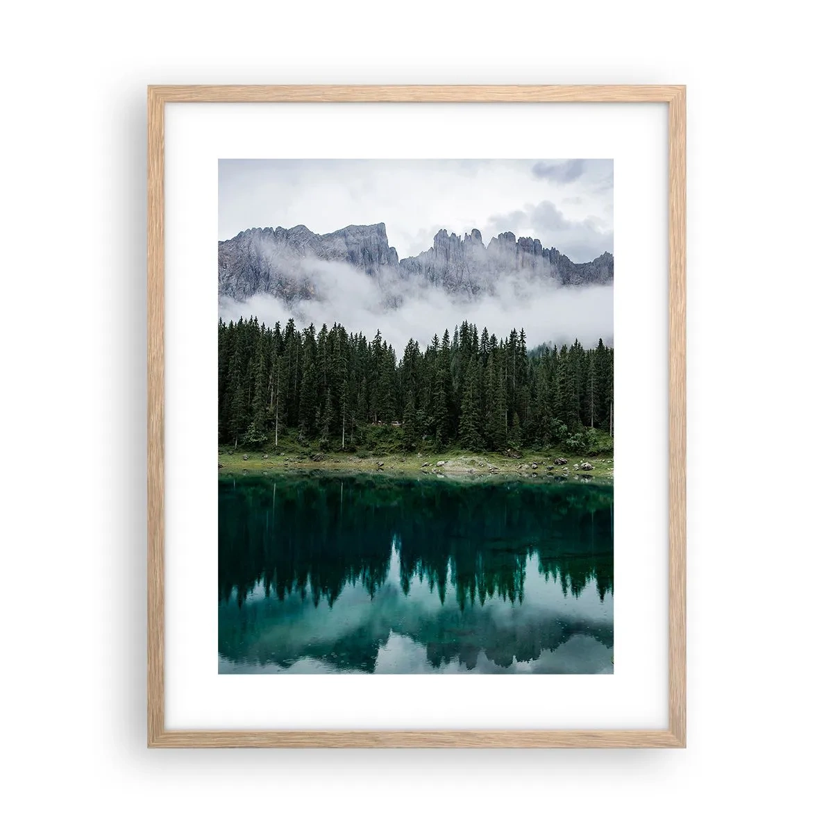 Plagát v ráme zo svetlého duba - Ticho, ticho, neprebuďme spiacu vodu…. - 40x50 cm