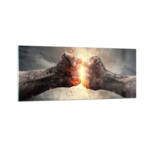 Obraz na skle - Choď do boja - 100x40 cm