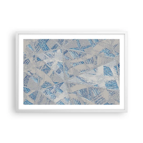 Plagát v bielom ráme - V šedo-modrom labyrinte - 70x50 cm