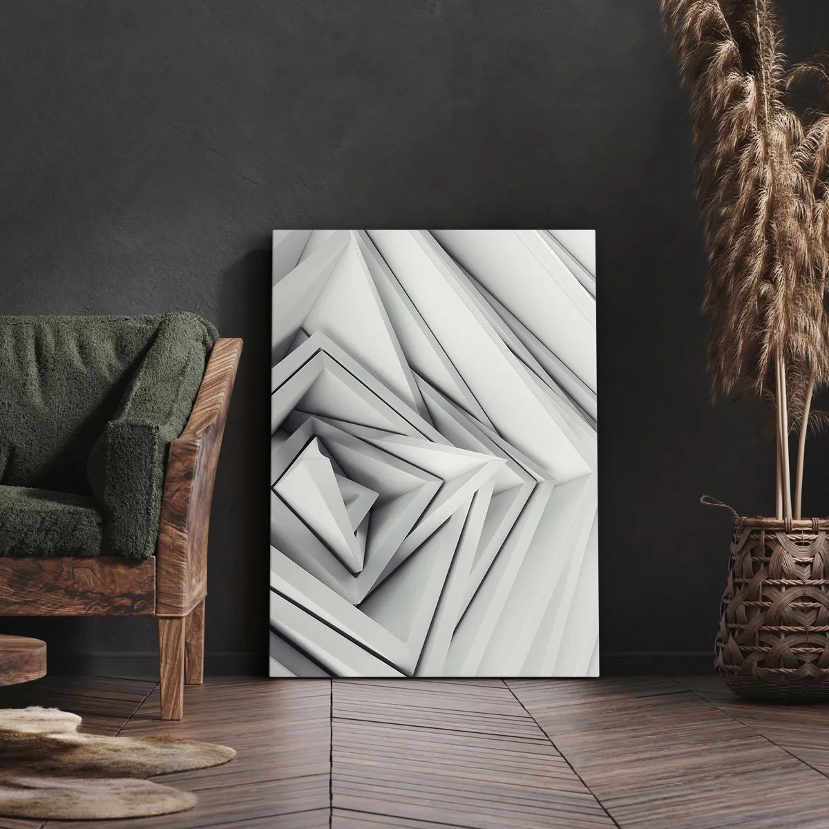 Obraz na plátne - Symfónia ostrých uhlov - 50x70 cm