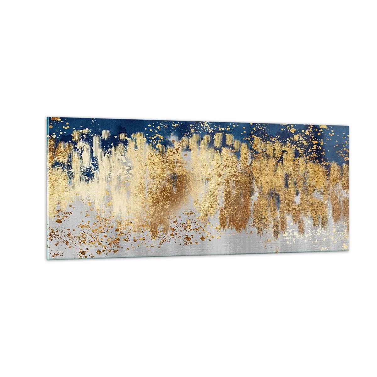 Obraz na skle - Moderná kompozícia s iskrou - 100x40 cm