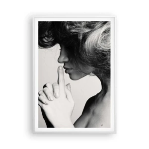 Plagát v bielom ráme - Zahľadená do seba - 70x100 cm