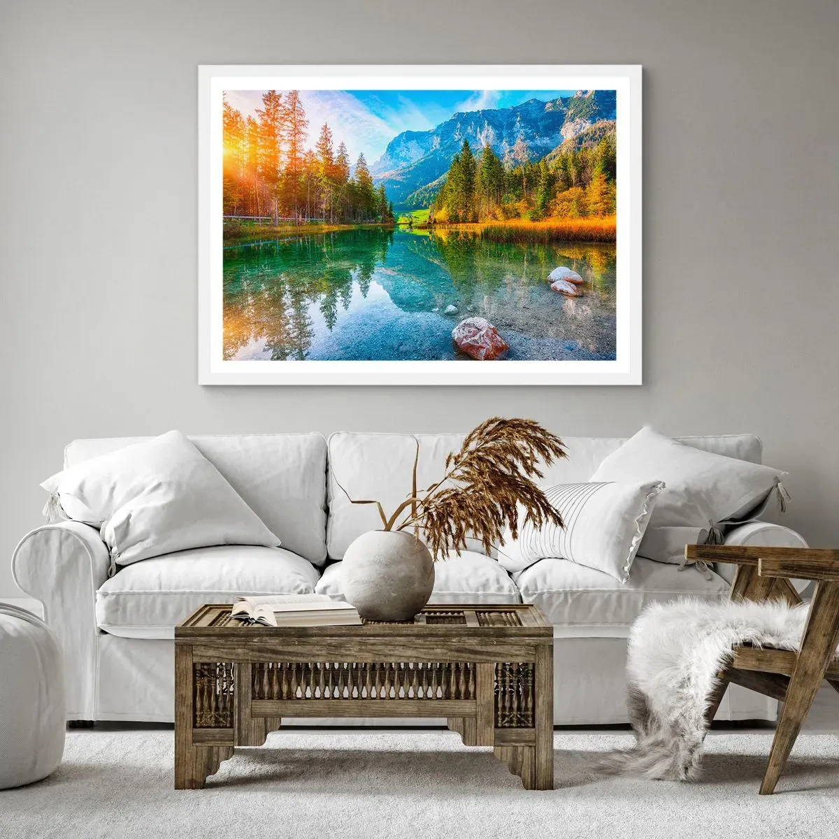 Plagát v bielom ráme - Nežnosť jesene - 100x70 cm