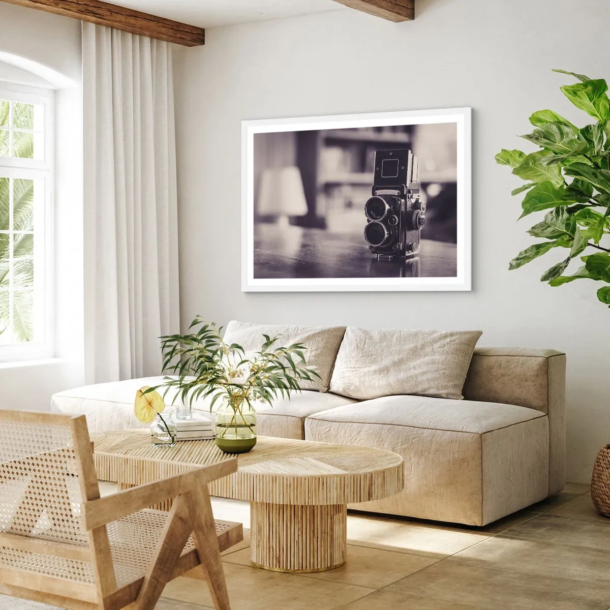 Plagát v bielom ráme - Kúzlo starej fotografie - 91x61 cm