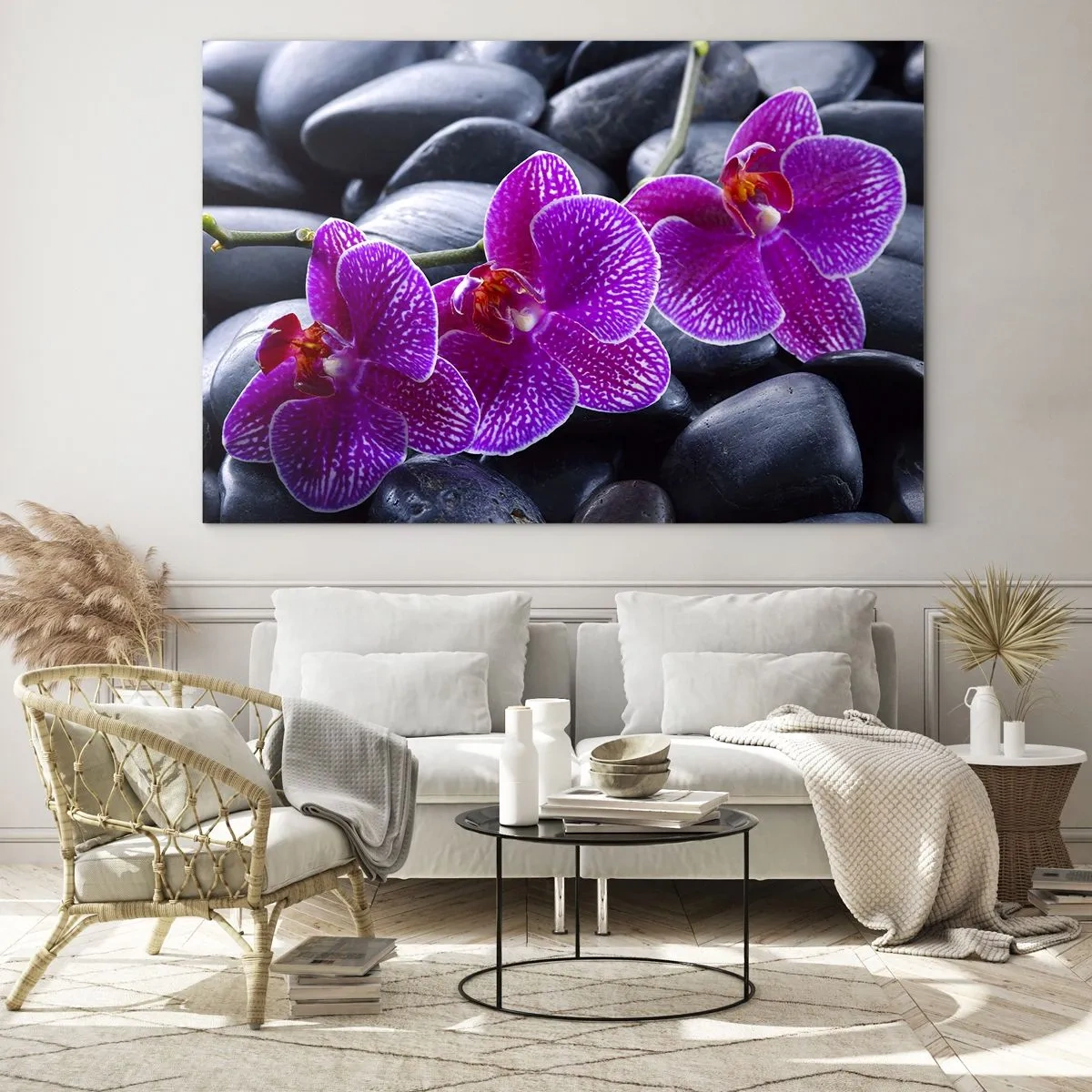 Obraz na skle - Kamene sa rozžiarili nadšením - 120x80 cm