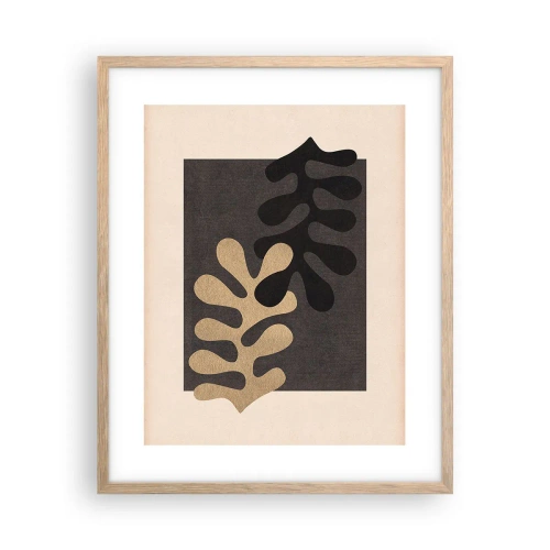 Plagát v ráme zo svetlého duba - Neprítomnosť a doplnenie - 40x50 cm