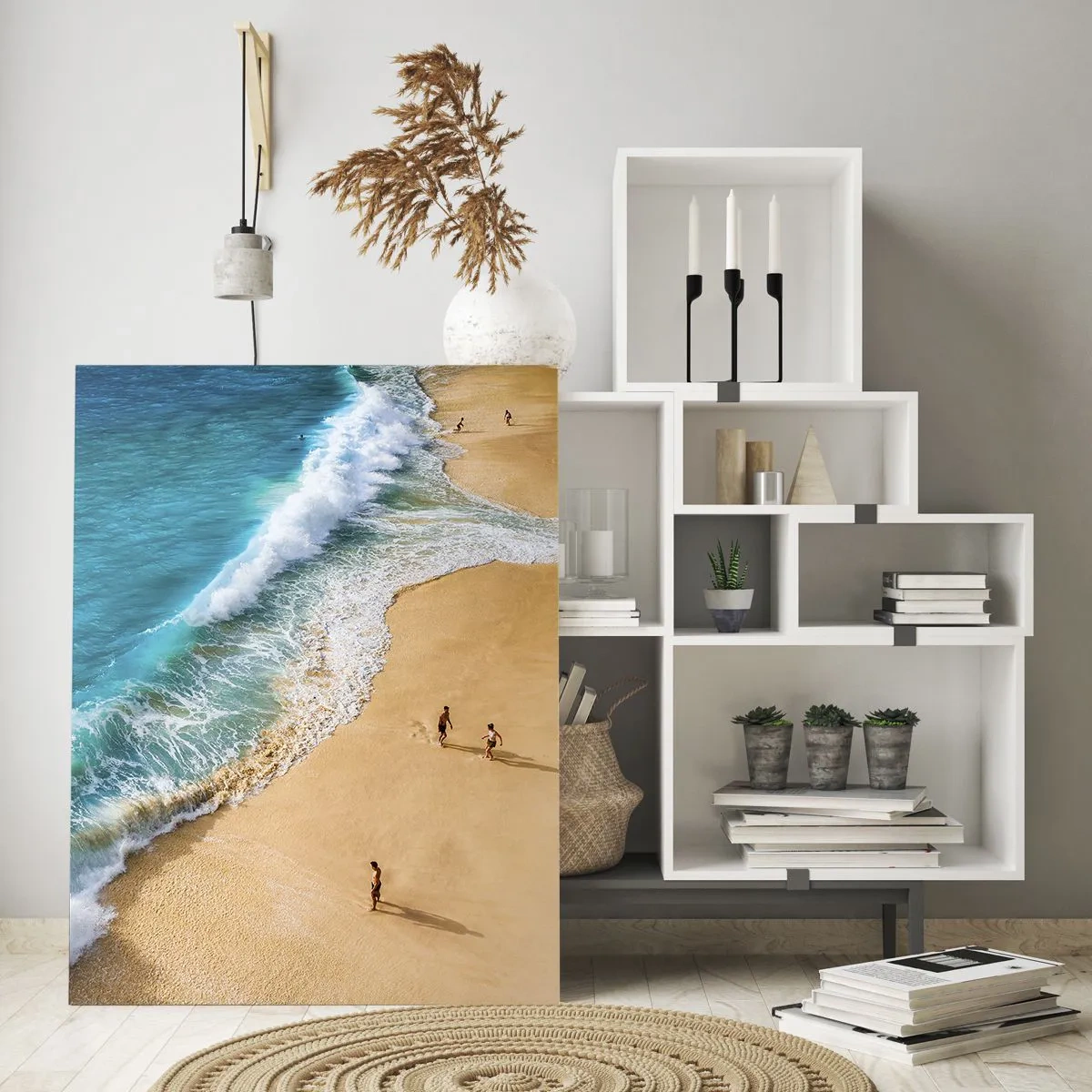Obraz na skle - A potom slnko, pláž… - 50x70 cm