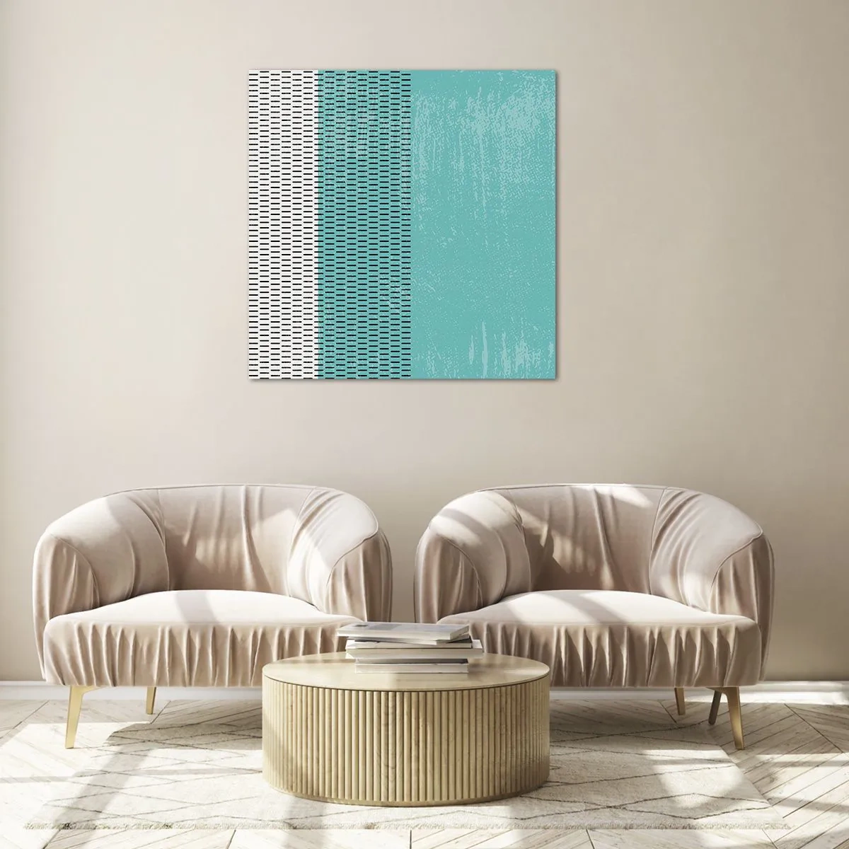 Obraz na skle - Vyvážená kompozícia - 40x40 cm