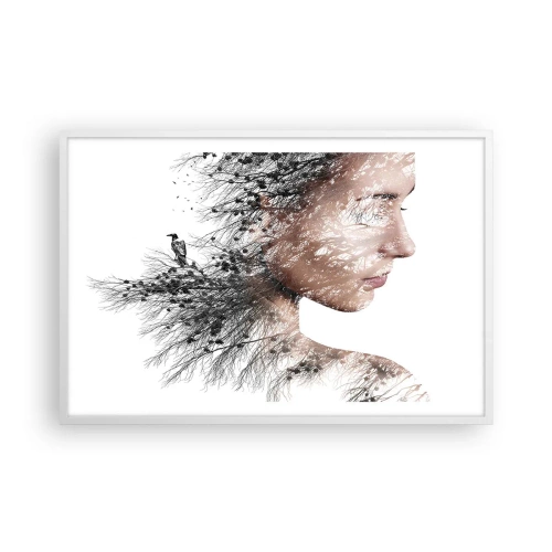 Plagát v bielom ráme - Duch lesa - 91x61 cm
