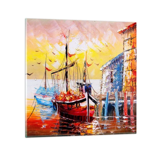 Obraz na skle - Šťastný návrat - 30x30 cm