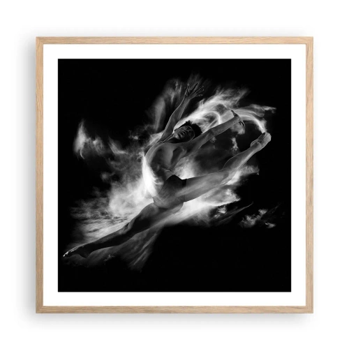 Plagát v ráme zo svetlého duba - Zastavený za letu - 60x60 cm