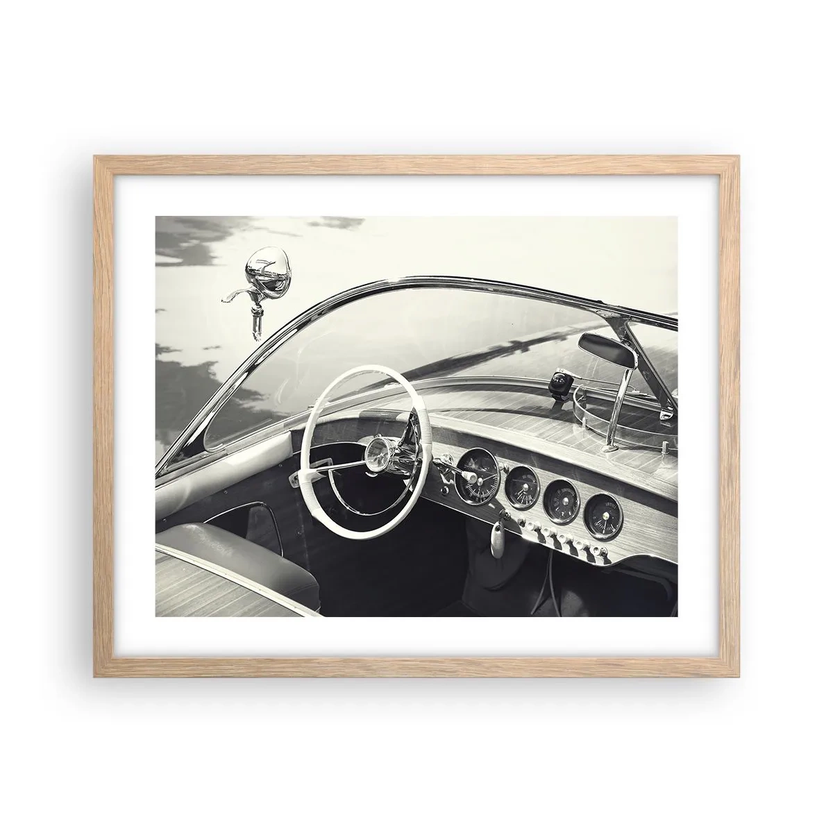 Plagát v ráme zo svetlého duba - Počasie pre bohatých - 50x40 cm