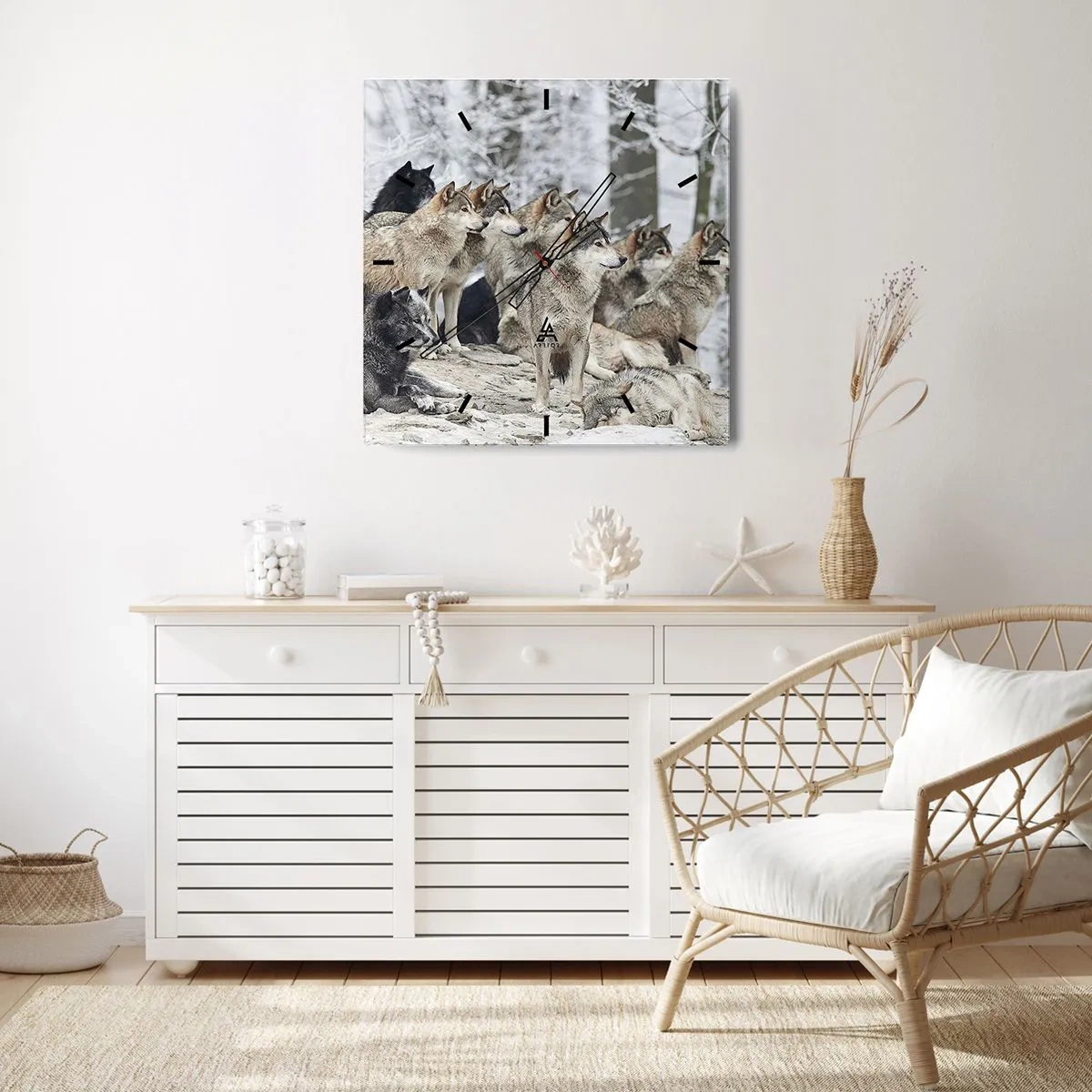 Nástenné hodiny - Rodina a priatelia - 30x30 cm