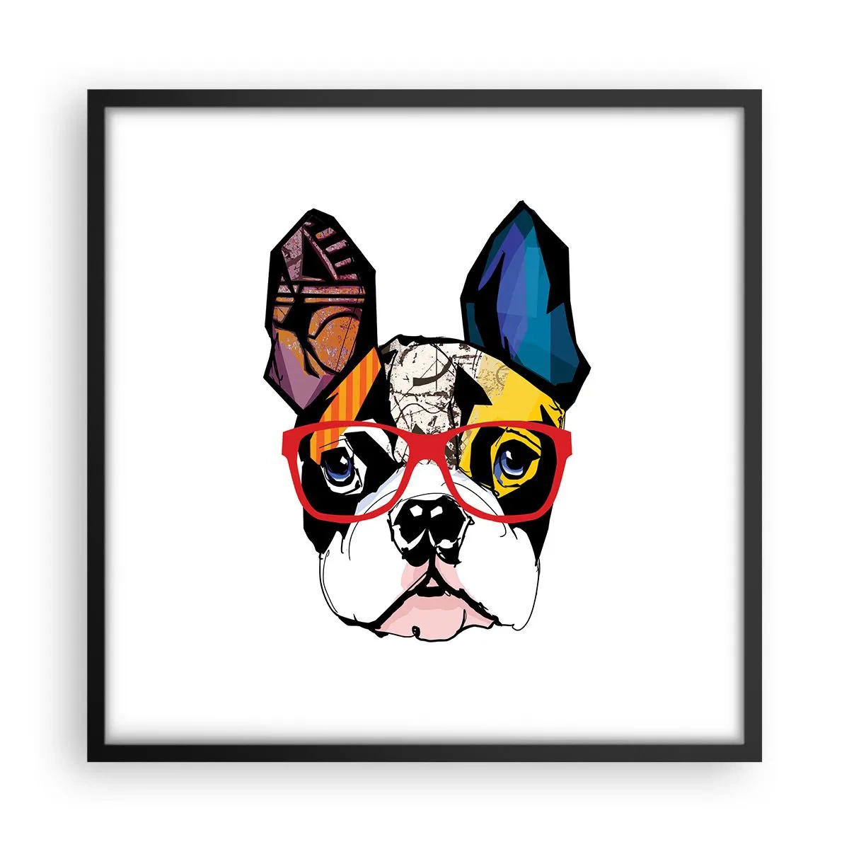 Plagát v čiernom ráme - Intelektuál - 50x50 cm