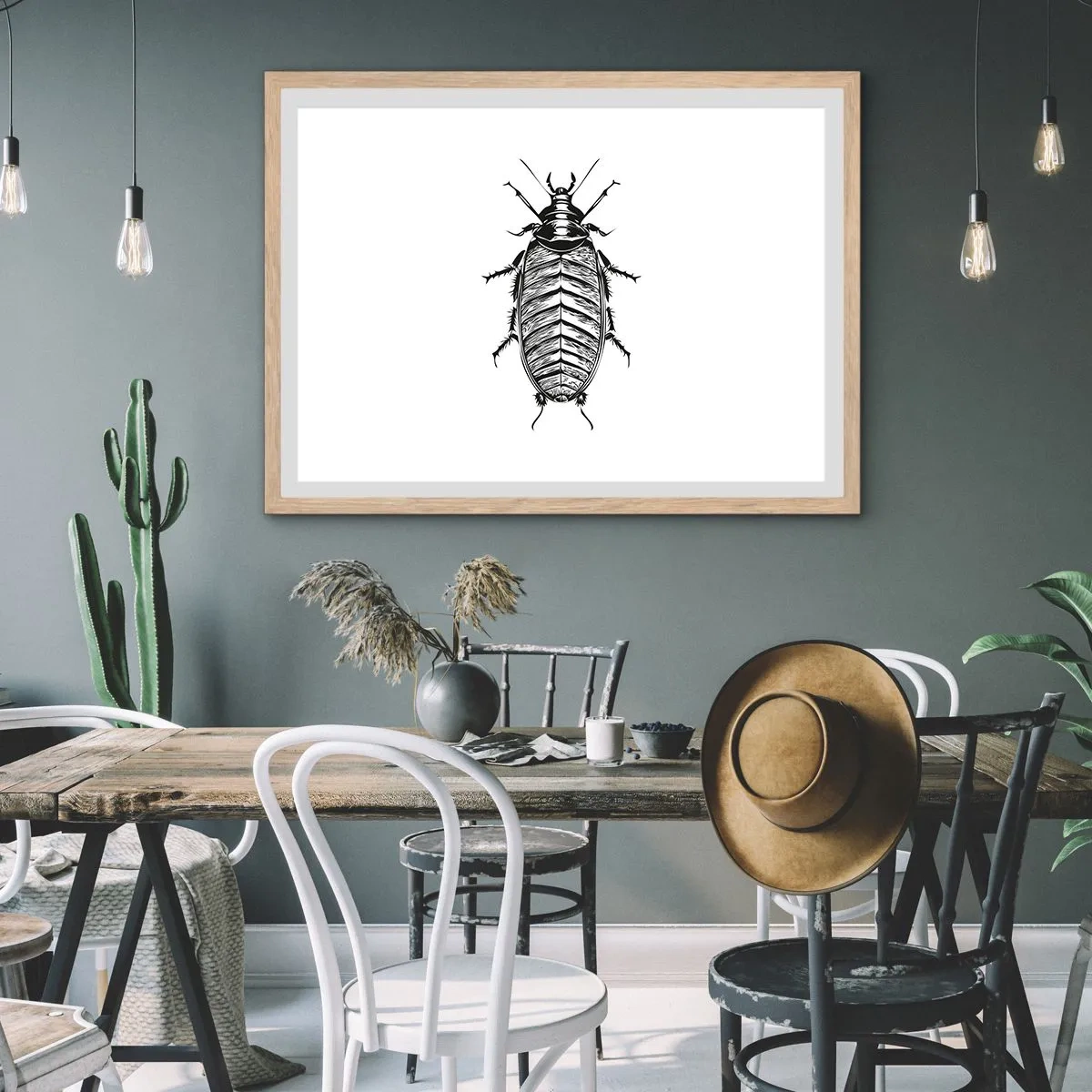 Plagát v ráme zo svetlého duba - Vzorový exemplár! - 50x40 cm