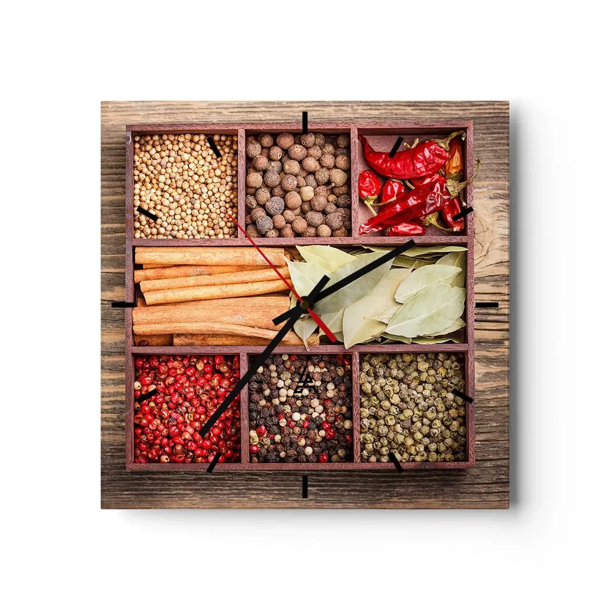 Nástenné hodiny - Poriadok tvarov, buket vôní - 40x40 cm