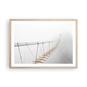 Plagát v ráme zo svetlého duba - Kam vás zavedie? - 70x50 cm