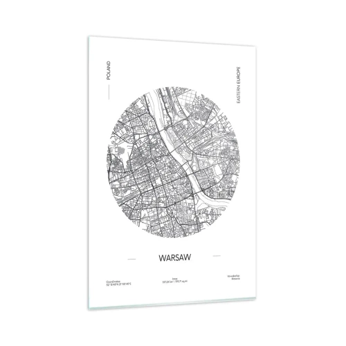 Obraz na skle - Anatómia Varšavy - 80x120 cm