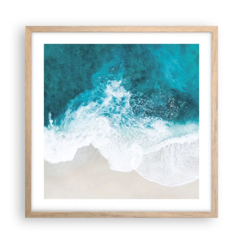 Plagát v ráme zo svetlého duba - Prirodzené pohladenie - 50x50 cm