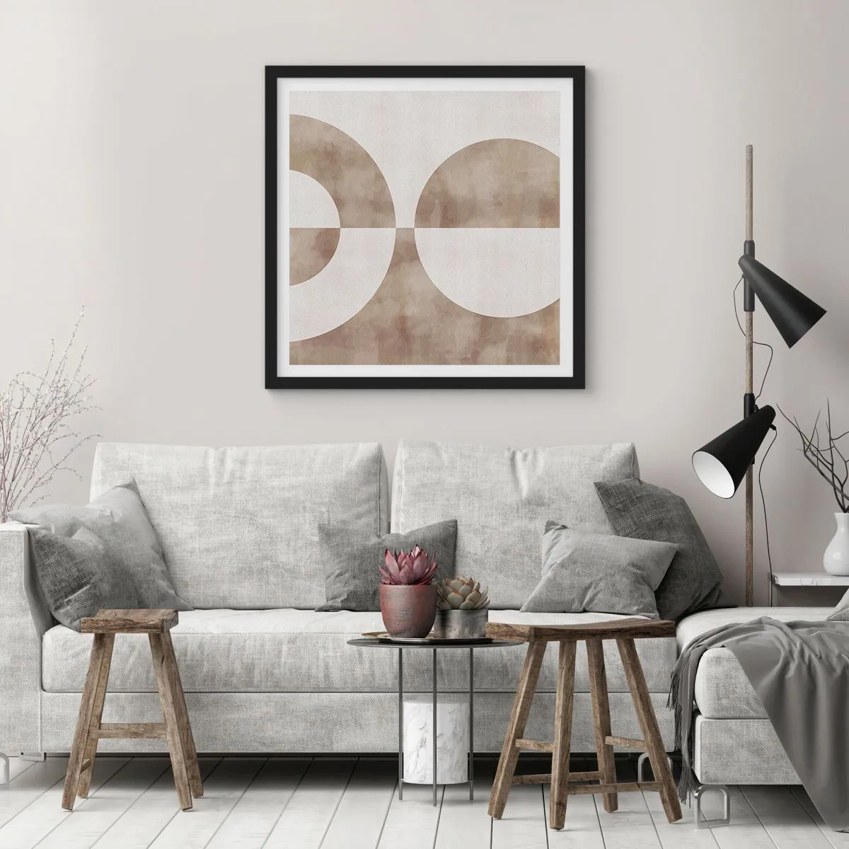 Plagát v čiernom ráme - Podobnosti a rozdiely - 50x50 cm