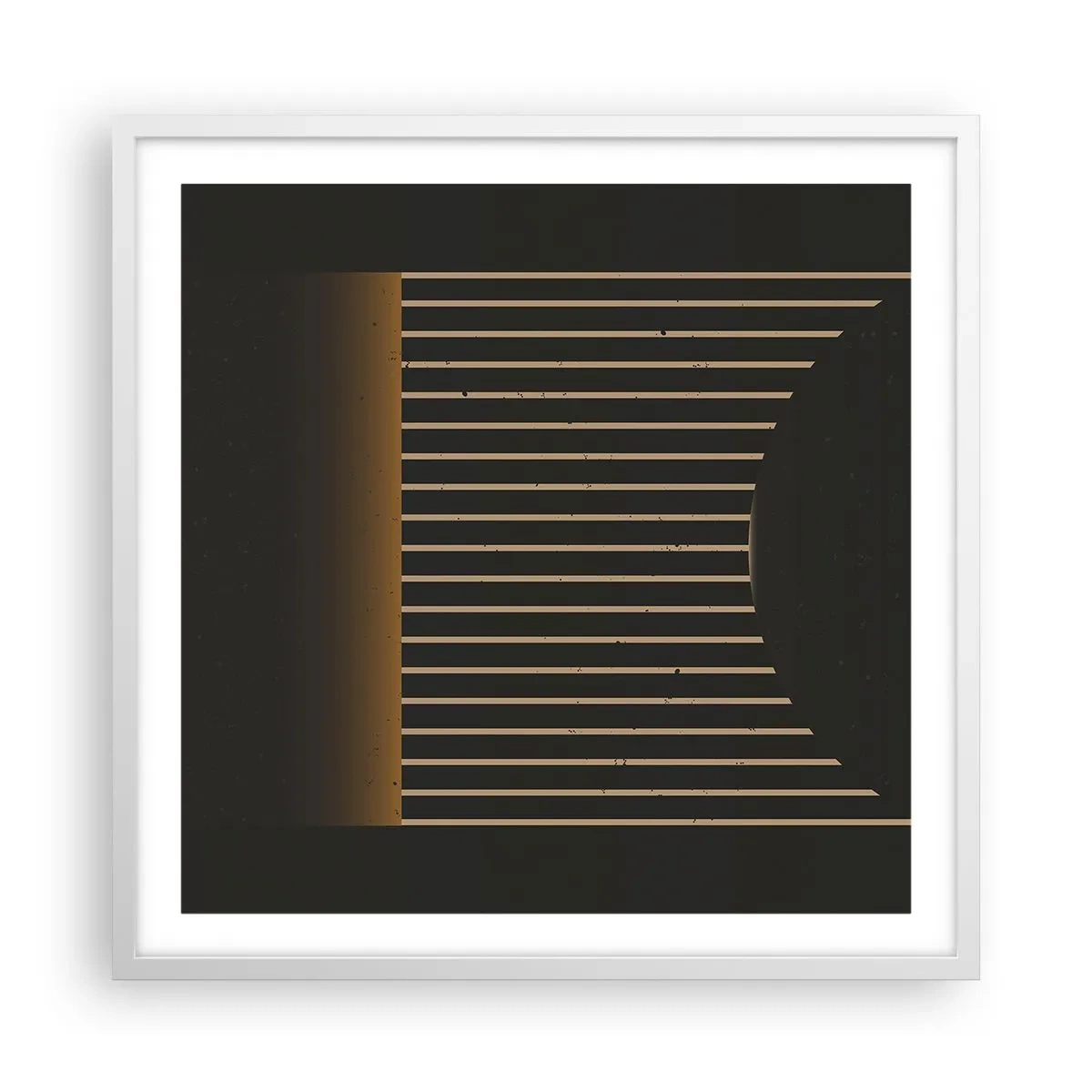 Plagát v bielom ráme - Preskúmať temnotu - 60x60 cm