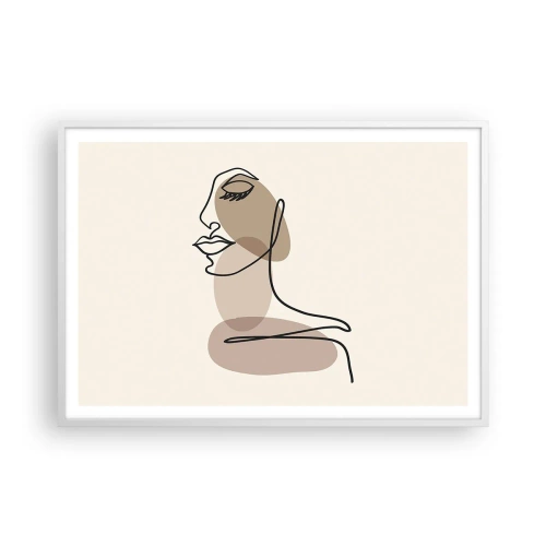 Plagát v bielom ráme - Určitá línia krásy - 100x70 cm