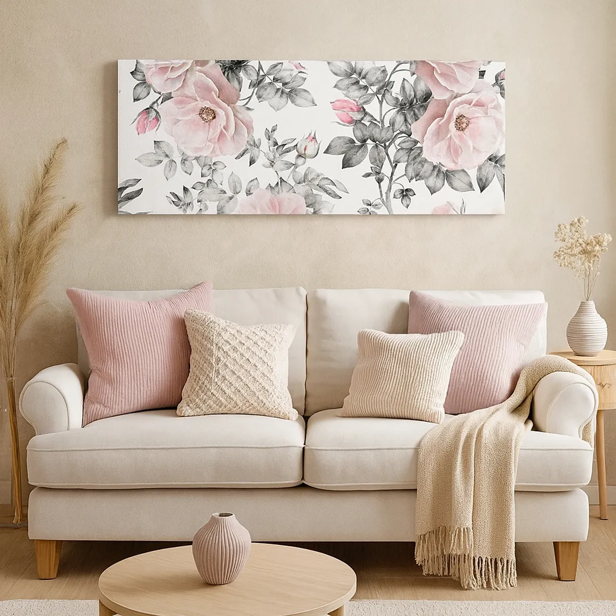 Obraz na plátne - Stratiť sa v kvetoch ruží - 30x30 cm