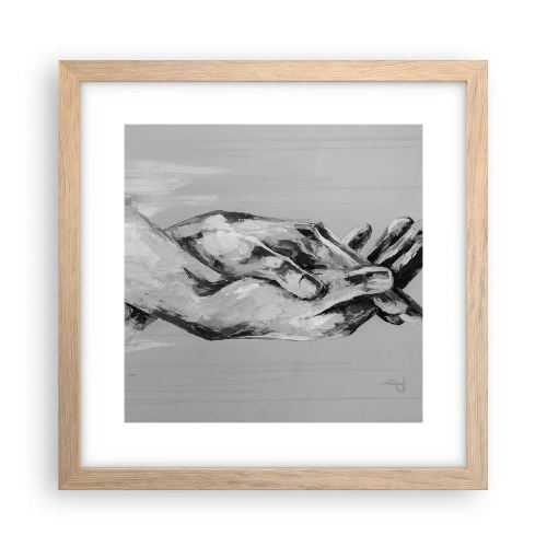 Plagát v ráme zo svetlého duba - Začiatok… - 30x30 cm