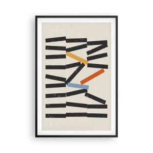 Plagát v čiernom ráme - Domino – kompozícia - 61x91 cm