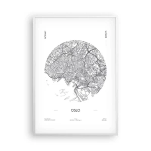 Plagát v bielom ráme - Anatómia Osla - 70x100 cm