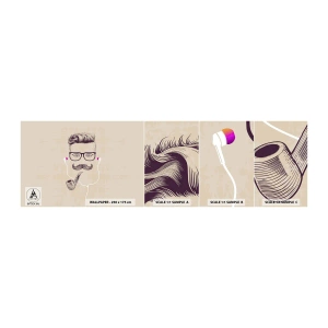 Vzorka Fototapeta Standard Eco - Skutočný muž? - Muž, Abstrakcia, Rúra - 100x30 cm