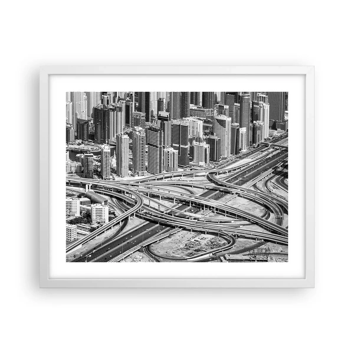 Plagát v bielom ráme - Dubaj – neskutočné mesto - 50x40 cm