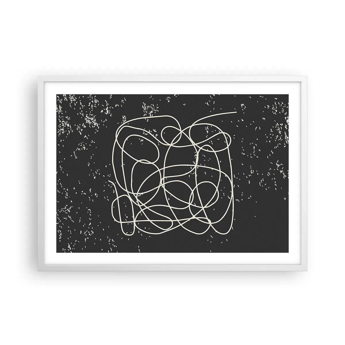 Plagát v bielom ráme - Túlanie myslí - 70x50 cm