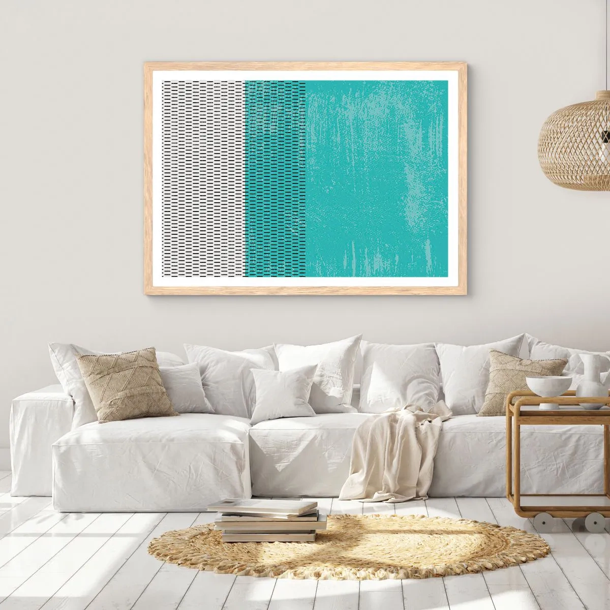 Plagát v ráme zo svetlého duba - Vyvážená kompozícia - 91x61 cm