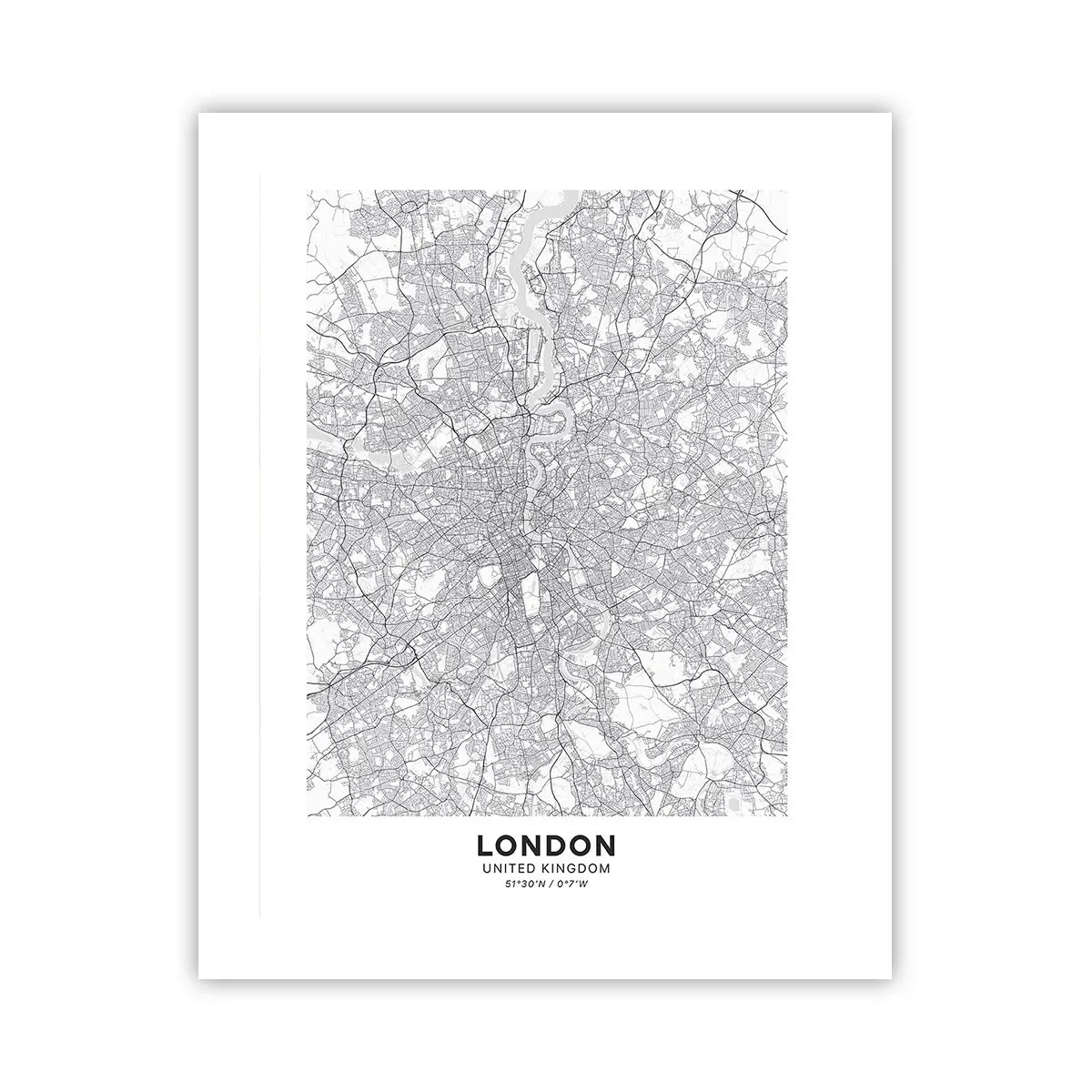 Plagát - Mapa londýnskeho labyrintu - 40x50 cm