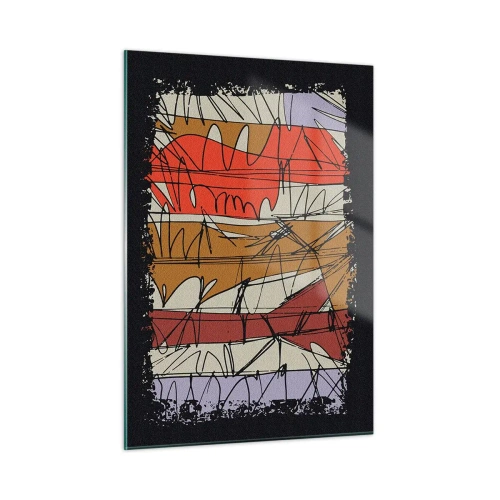 Obraz na skle - Spontánna kompozícia - 50x70 cm